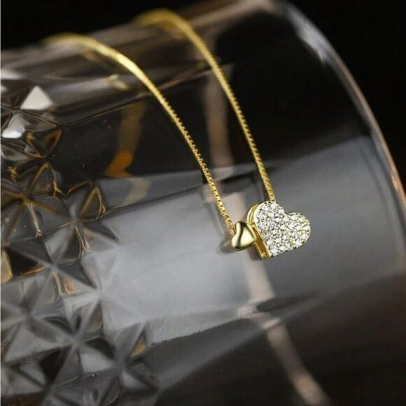 S925 Sterling Silver Plated With White Gold Necklace - Picture 2 of 4